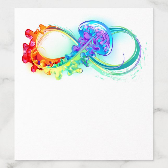 Infinity with Rainbow Jellyfish Envelope Liner (Design)