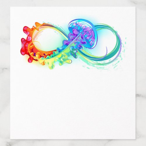 Infinity with Rainbow Jellyfish Envelope Liner