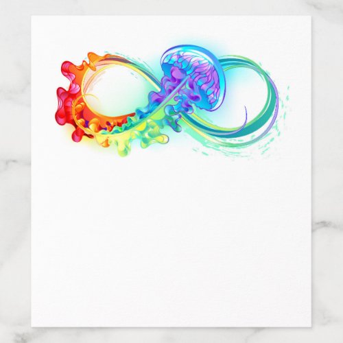 Infinity with Rainbow Jellyfish Envelope Liner