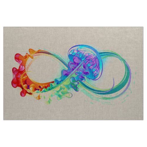Infinity with Rainbow Jellyfish Fabric