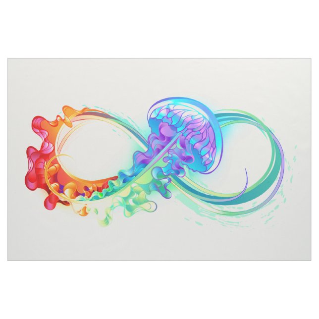 Infinity with Rainbow Jellyfish Fabric (Yard)