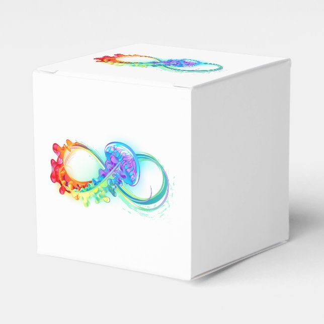 Infinity with Rainbow Jellyfish Favor Boxes (Front Side)