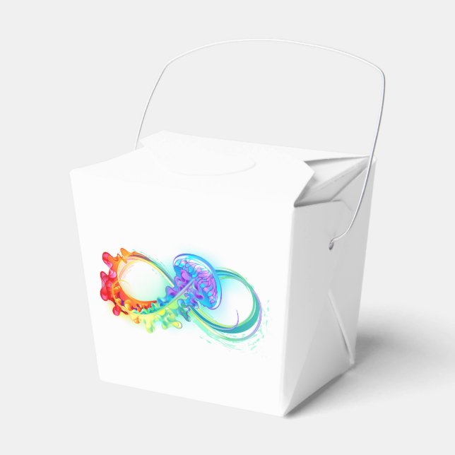 Infinity with Rainbow Jellyfish Favor Boxes (Front Side)