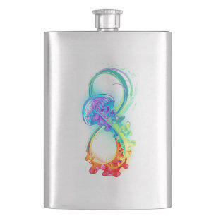 Infinity with Rainbow Jellyfish Flask