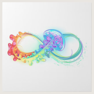 Infinity with Rainbow Jellyfish Gallery Wrap