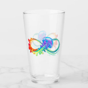 Infinity with Rainbow Jellyfish Glass