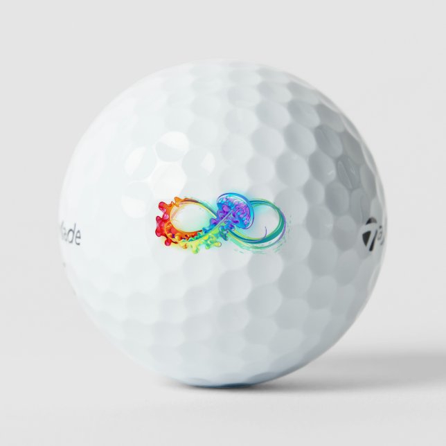 Infinity with Rainbow Jellyfish Golf Balls (Front)