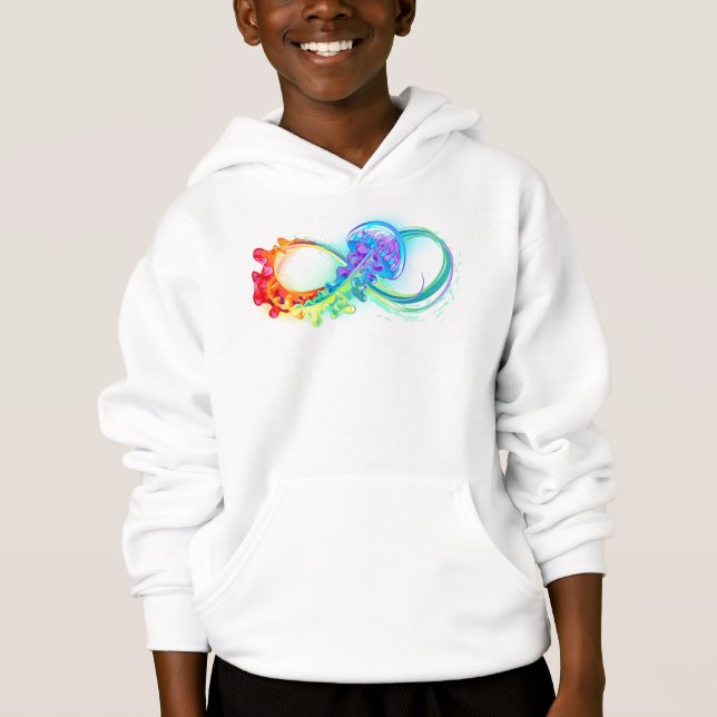 Infinity with Rainbow Jellyfish Hoodie (Front)