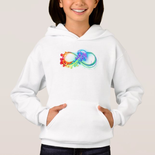 Infinity with Rainbow Jellyfish Hoodie (Front)