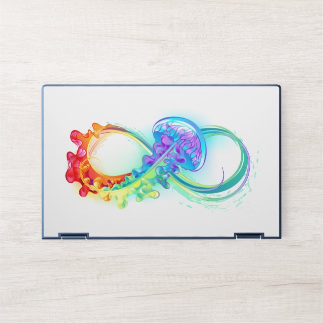 Infinity with Rainbow Jellyfish HP Laptop Skin (Front)