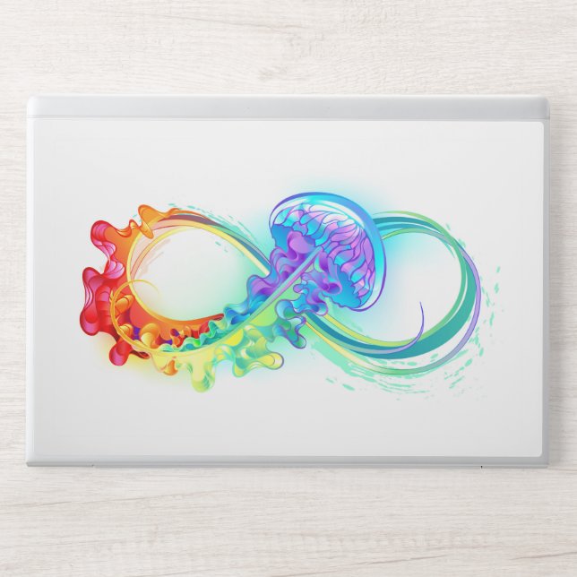 Infinity with Rainbow Jellyfish HP Laptop Skin (Front)