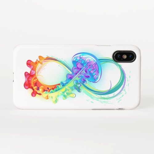 Infinity with Rainbow Jellyfish iPhone X Case