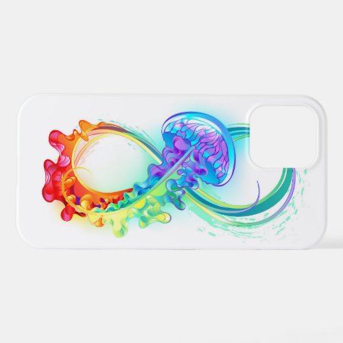 Infinity with Rainbow Jellyfish iPhone 12 Case