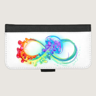 Infinity with Rainbow Jellyfish iPhone 8/7 Plus Wallet Case