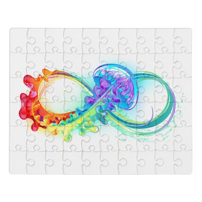 Infinity with Rainbow Jellyfish Jigsaw Puzzle (Puzzle Horizontal)