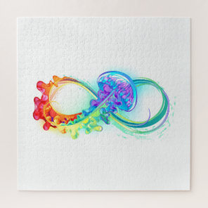 Infinity with Rainbow Jellyfish Jigsaw Puzzle