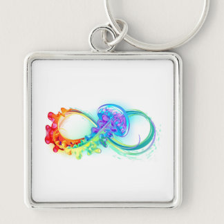 Infinity with Rainbow Jellyfish Keychain