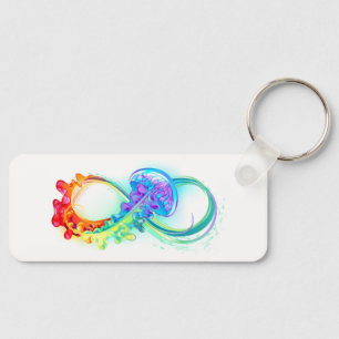 Infinity with Rainbow Jellyfish Keychain