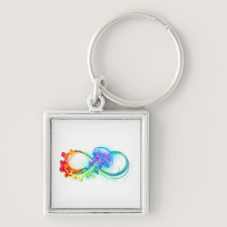 Infinity with Rainbow Jellyfish Keychain