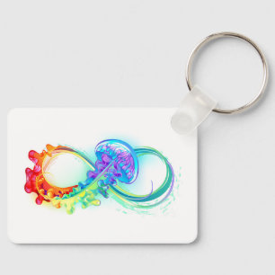 Infinity with Rainbow Jellyfish Keychain
