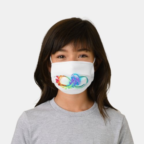 Infinity with Rainbow Jellyfish Kids Cloth Face Mask