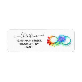 Infinity with Rainbow Jellyfish Label