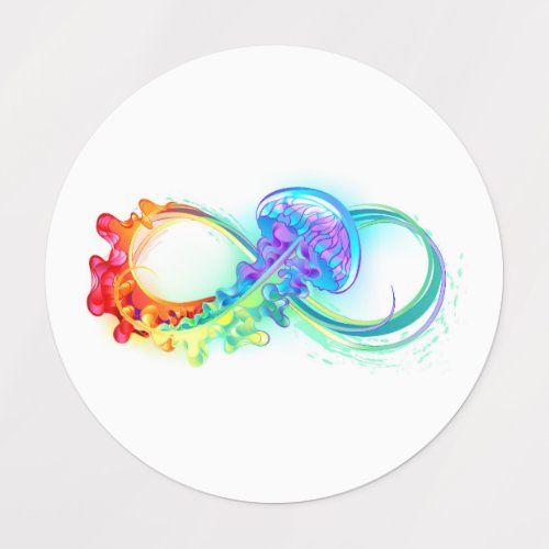 Infinity with Rainbow Jellyfish Labels