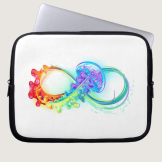 Infinity with Rainbow Jellyfish Laptop Sleeve