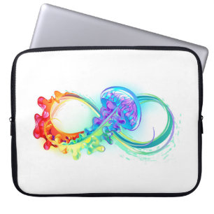 Infinity with Rainbow Jellyfish Laptop Sleeve