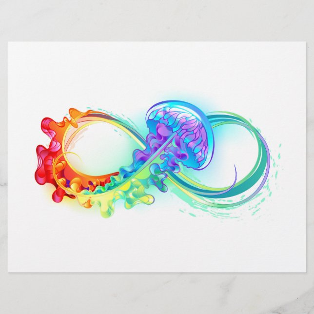Infinity with Rainbow Jellyfish Letterhead (Front)