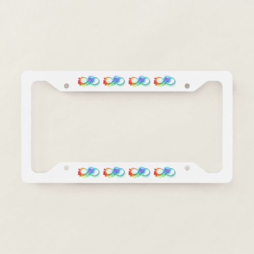 Infinity with Rainbow Jellyfish License Plate Frame