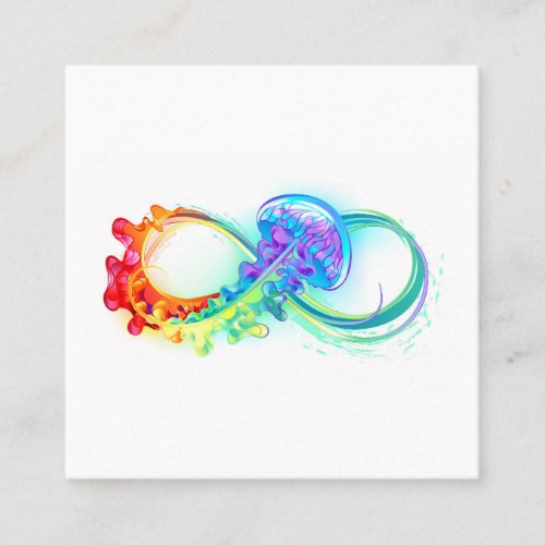 Infinity with Rainbow Jellyfish Loyalty Card