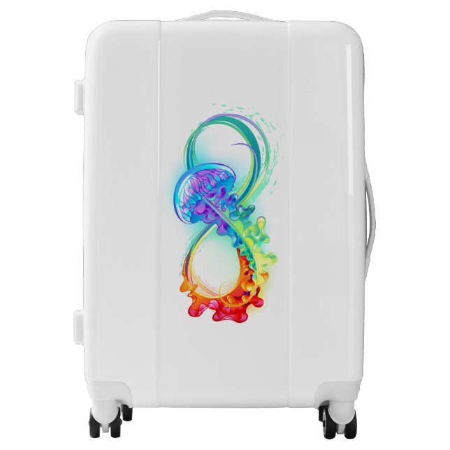 Infinity with Rainbow Jellyfish Luggage (Front)