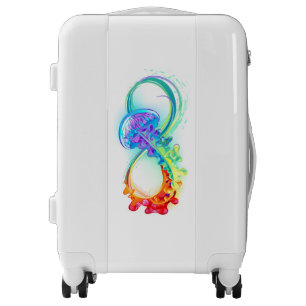 Infinity with Rainbow Jellyfish Luggage