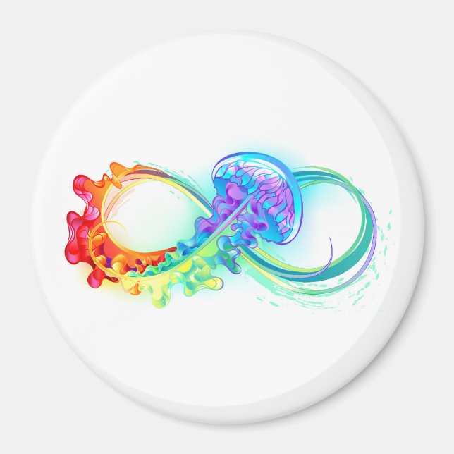 Infinity with Rainbow Jellyfish Magnet (Front)