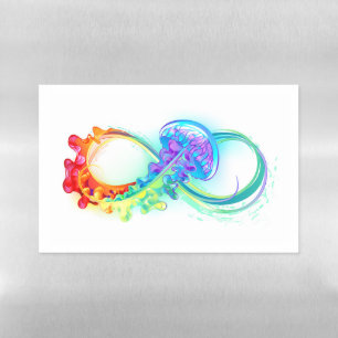 Infinity with Rainbow Jellyfish Magnetic Dry Erase Sheet