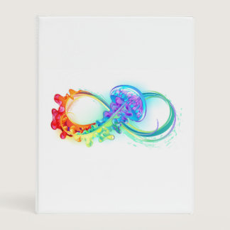 Infinity with Rainbow Jellyfish Mini Binder