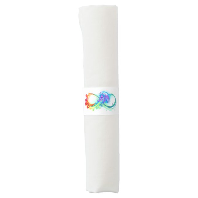 Infinity with Rainbow Jellyfish Napkin Bands (Front)