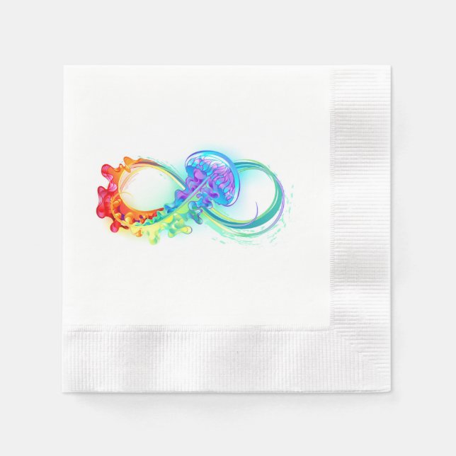 Infinity with Rainbow Jellyfish Napkins (Front)