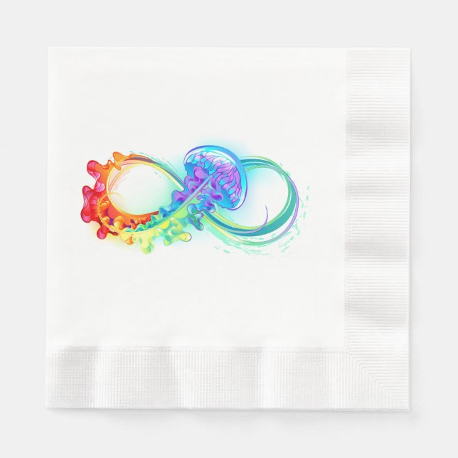 Infinity with Rainbow Jellyfish Napkins (Front)