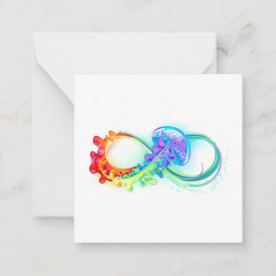 Infinity with Rainbow Jellyfish Note Card