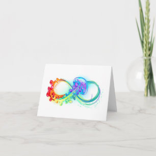 Infinity with Rainbow Jellyfish Note Card