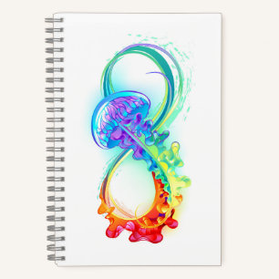 Infinity with Rainbow Jellyfish Notebook
