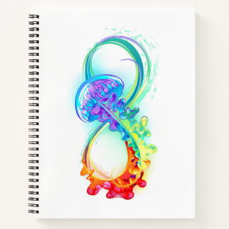 Infinity with Rainbow Jellyfish Notebook