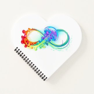 Infinity with Rainbow Jellyfish Notebook