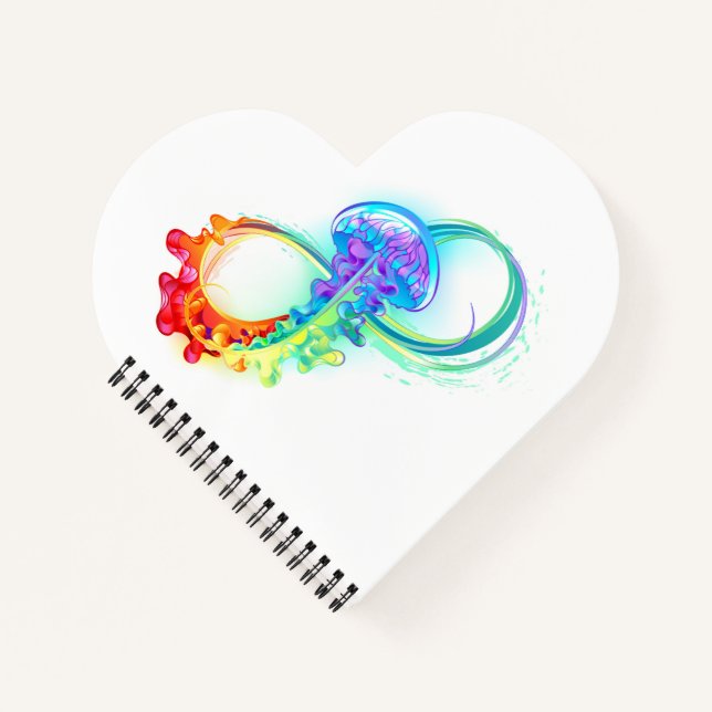 Infinity with Rainbow Jellyfish Notebook (Front)