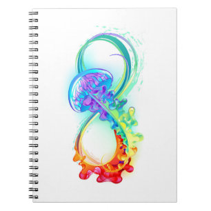 Infinity with Rainbow Jellyfish Notebook