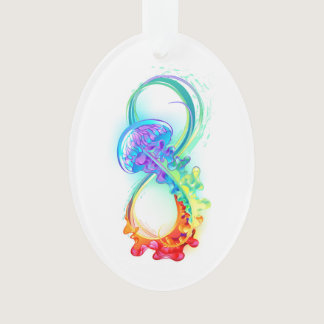 Infinity with Rainbow Jellyfish Ornament