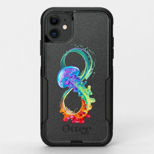 Infinity with Rainbow Jellyfish OtterBox Commuter iPhone 11 Case