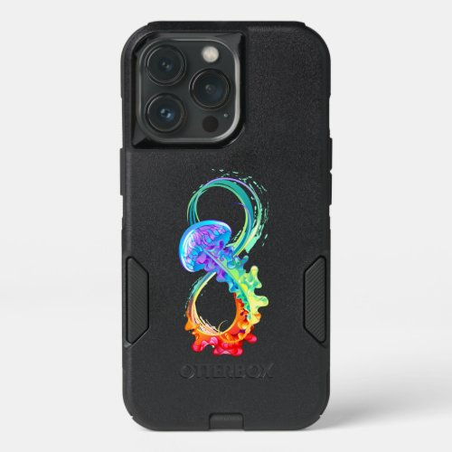 Infinity with Rainbow Jellyfish iPhone 13 Pro Case